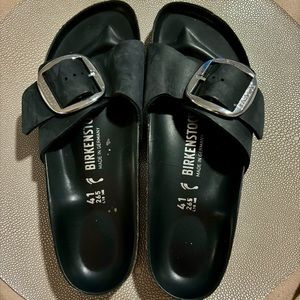 Birkenstock Madrid Big Buckle Black With Inserts